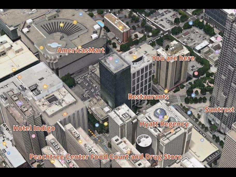 Center Downtown! King Bed! Private Balcony! Pt8I Villa Atlanta Exterior photo